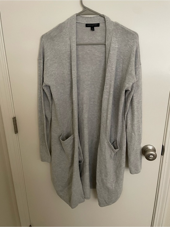 Banana Republic Sweaters - Banana Republic Heather Gray Open-Front Women's Cardigan